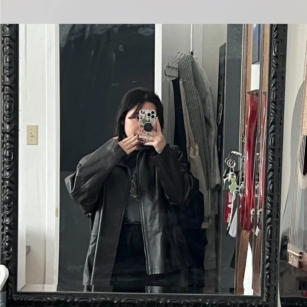 Genuine Leather Jacket in Dark Brown - Picture 2 of 4